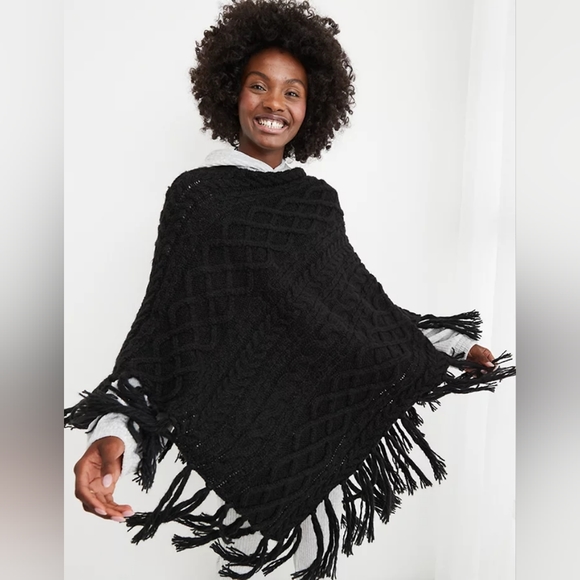 Aerie Cable Pullover Poncho - Picture 5 of 6